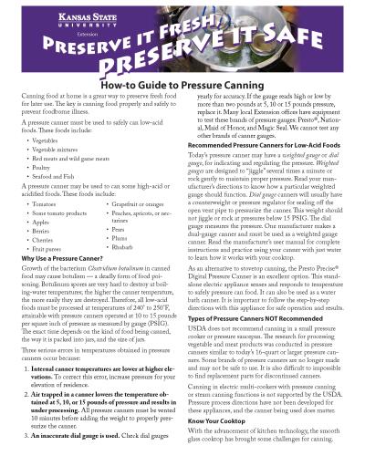 How-to Guide to Pressure Canning