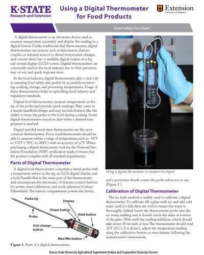 Using a Digital Thermometer for Food Products