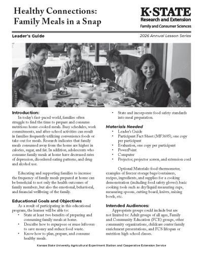 Healthy Connections: Family Meals in a Snap, Leaders Guide