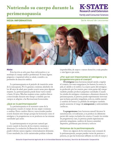 Spanish: Nourishing Your Body Through Perimenopause, Fact Sheet