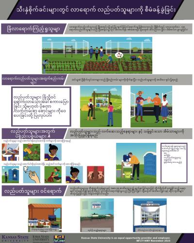 Burmese: Management of Visitors on Produce Farms