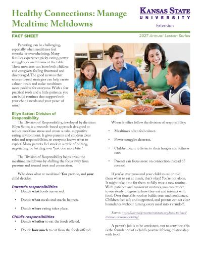 Healthy Connections: Manage Mealtime Meltdowns