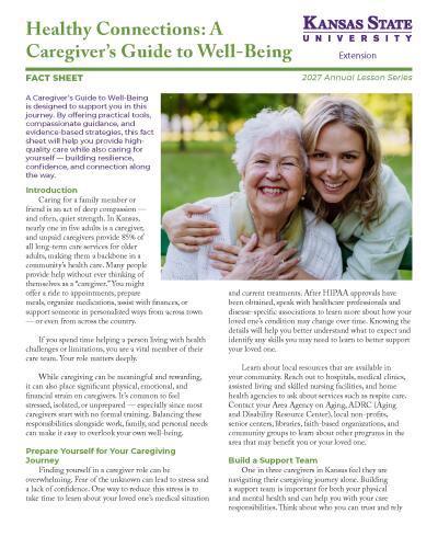 Healthy Connections: A Caregiver’s Guide to Well-Being, Fact Sheet