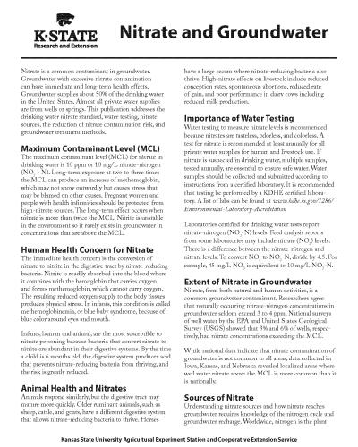 Nitrate and Groundwater