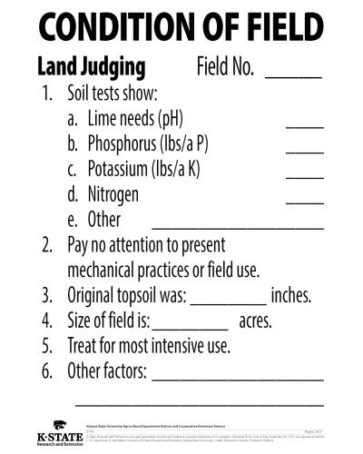 Condition of Field, Land Judging